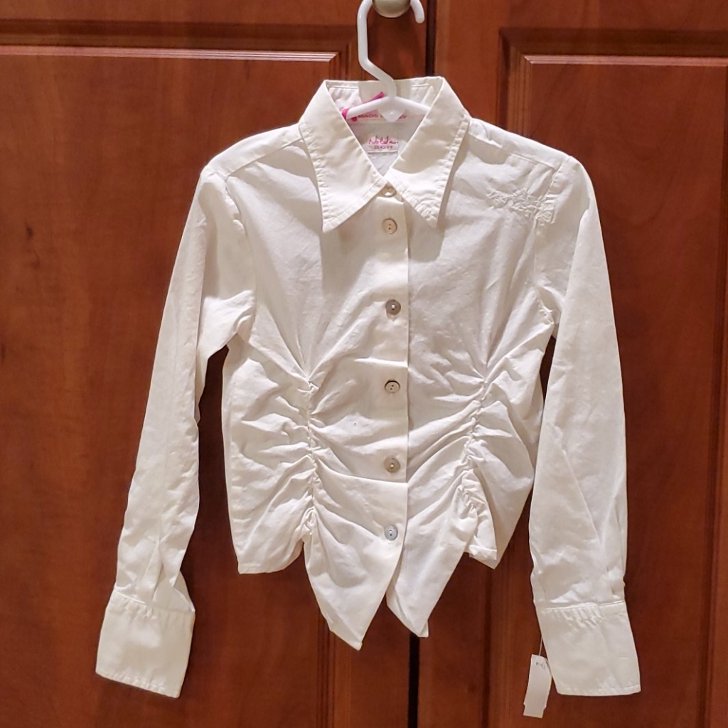 Nolita Pocket White Blouse-Sz 5-Made In Italy-Nwt